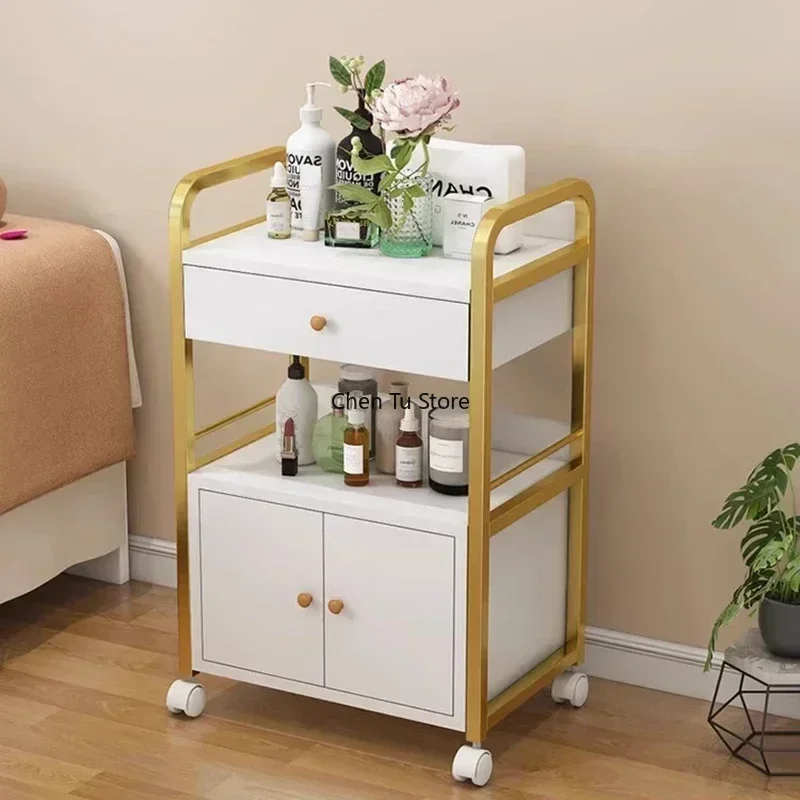 Cart Wheels Drawers Salon Trolley Salon Aesthetic Auxiliary Beauty Spa Organizer Trolley Drawer Carrello Estetista Furniture