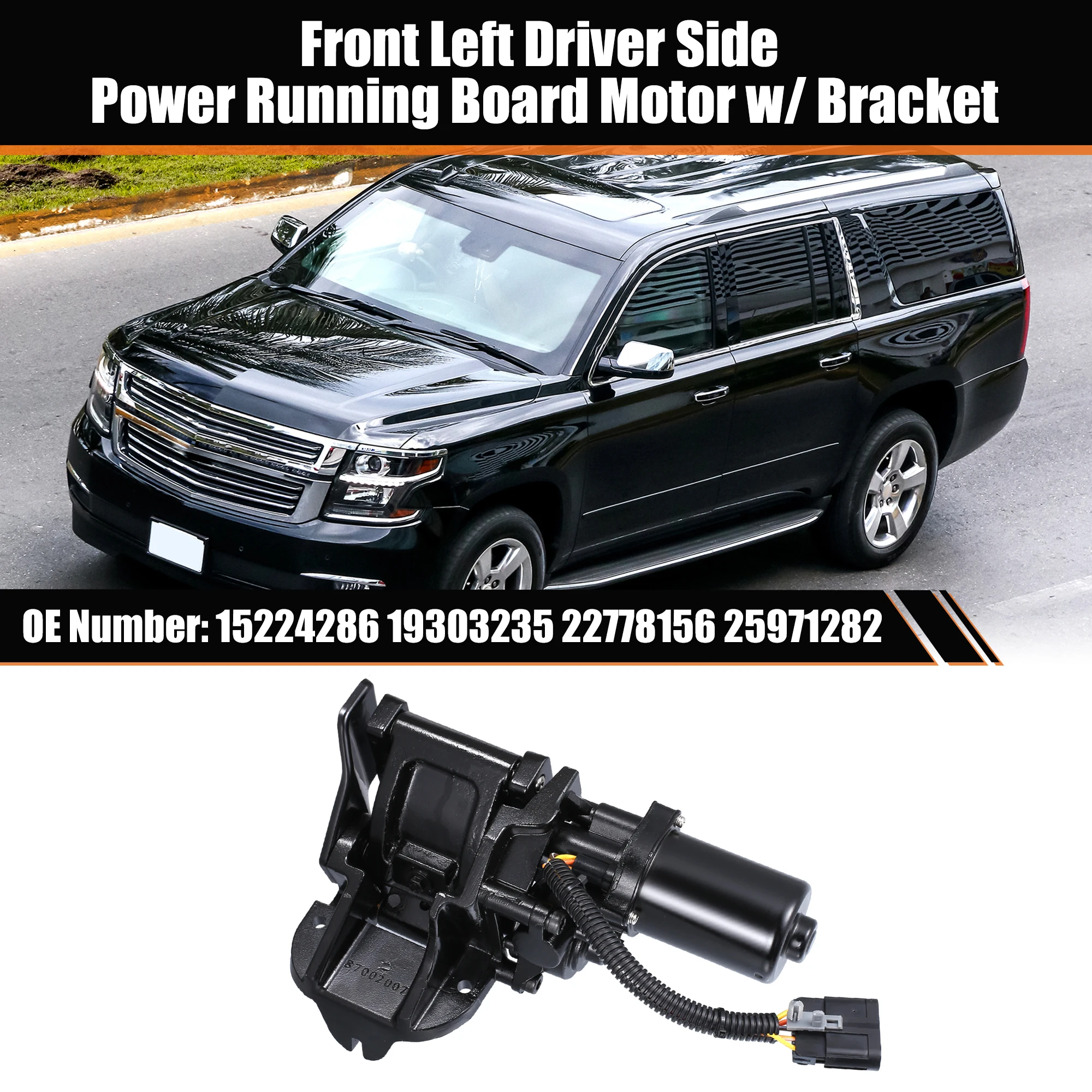 UXCELL Front Left Right Side Power Running Board Motor Fit for Cadillac Escalade for Chevrolet Suburban 2007-2014 with Bracket