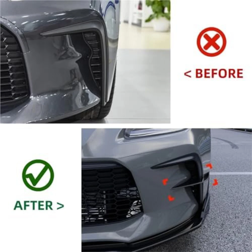 

Air Fins Front Bumper Vent Car Exterior Upgrade Lightweight Bumper Accessories Sporty Aesthetic Lightweight ABS