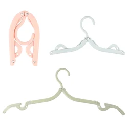 Multifunctional plastic foldable clothes hanger travel space saving simple clothes support creative portable clothes hanger