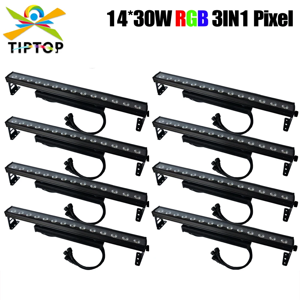 

Freeshipping 8 Pack 450W LED Spotlight Flood light Outdoor Wall Washer Landscape Garden Lamp 14x30W RGB 3IN1 Long Bar Stage Wash