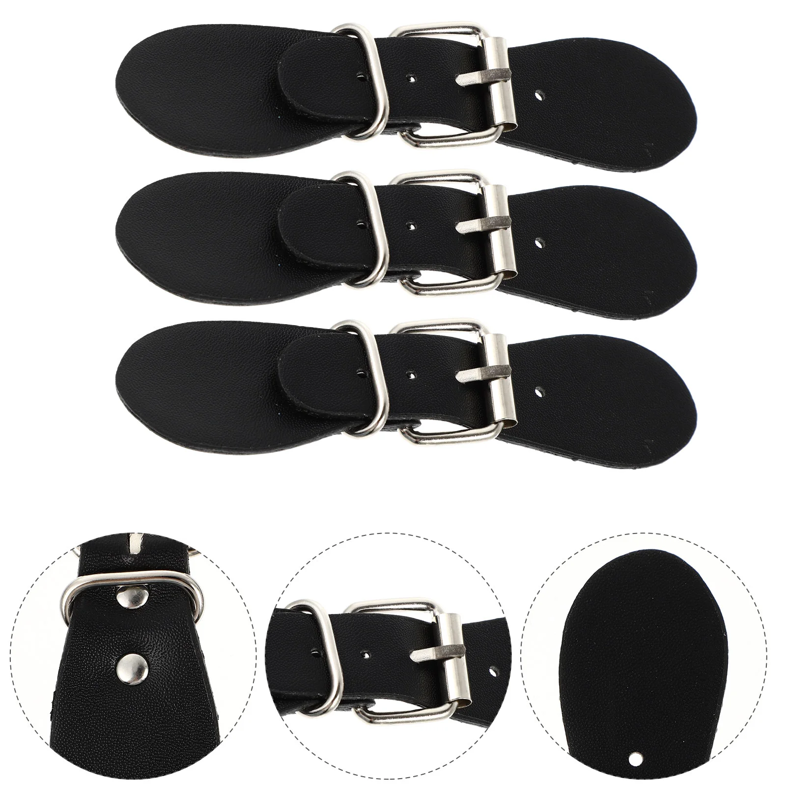 5 Pairs Metal Buckle Apparel Toggle Clasps Duffle Closure Buttons Coat Buckles Dress PU Waistband