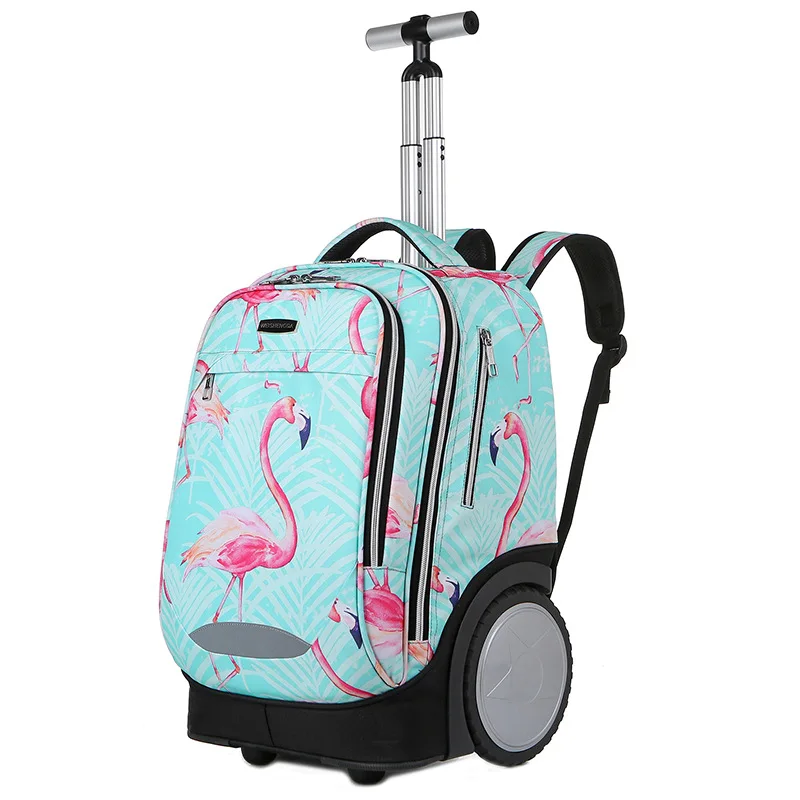 Carry on Luggage with Wheels Large Capacity Backpack Water Repellent Travel Bag Big Wheels Luggage Climbing Stairs Travel
