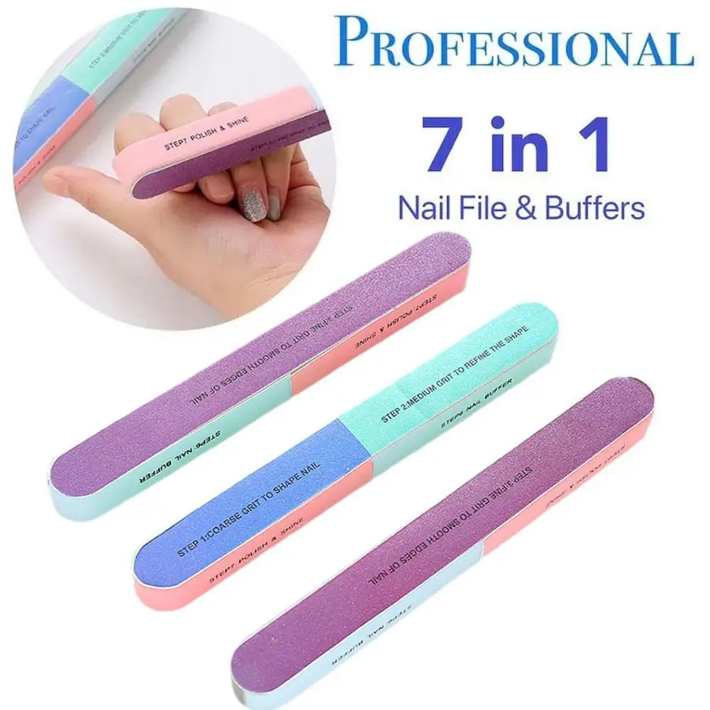 Colorful Sponge Nail Art Files 100/180 Professionel Board Boat Buffers Nail Emery Block Manicure Buffer Grinding D5Q7