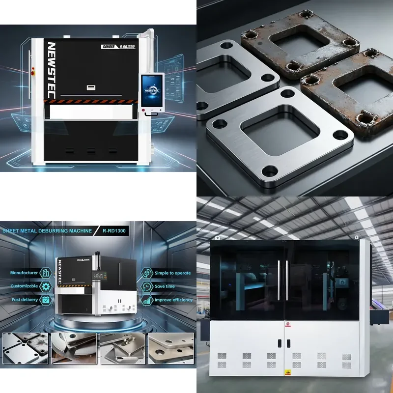 2026 CE Newstec 10-1600mm Metal Wide Belt Sander Sanding Machine Automatic Vacuum Brush Chamfering Deburring Machine for