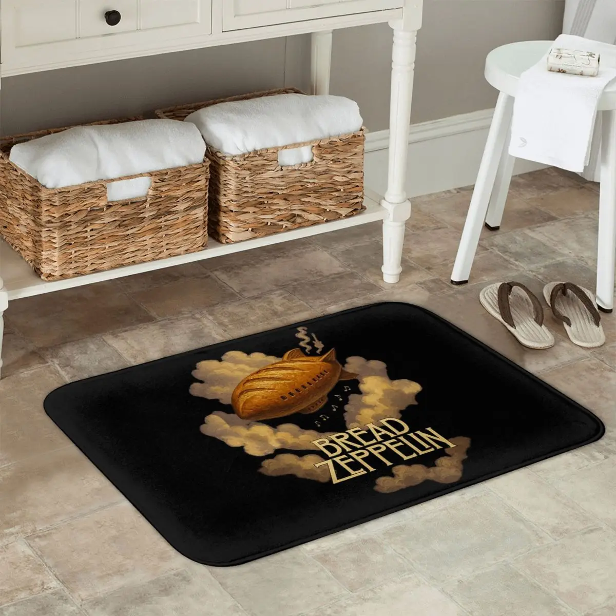 

Led Zeppelin Music Band Non-slip Doormat Floor Mat Durable Carpet Rug for Kitchen Entrance Home Bathroom Living room Footpad Mat