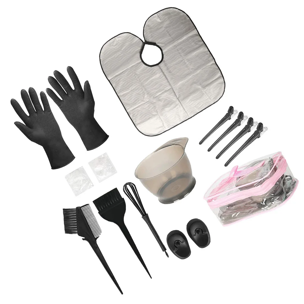 

1Set Hair Dye Tools Kit Easy Application Hair Coloring Set for Home Salon Professionals Kit Hairstyling Gloves