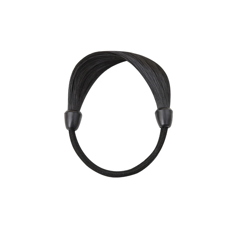 1Pc marrone nero elastico simulazione parrucca anello per capelli capelli lisci cravatta corda coda di cavallo fasce elastiche per capelli accessori