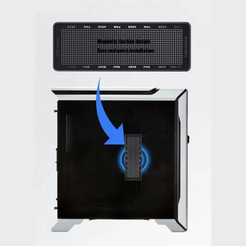 E1PF LP8P 8 포트 3PIN/4PIN 허브 ARGB+PC 조명 및 냉각을위한 PWM 연결