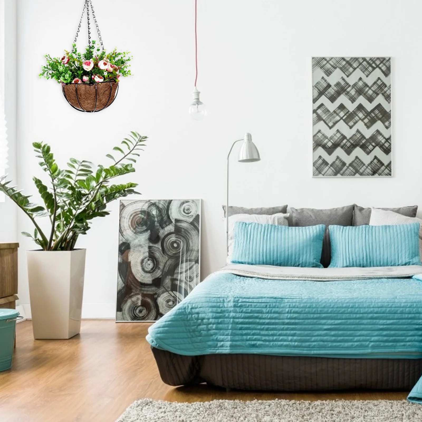 

2 шт. подвесные цветочные горшки светло-коричневый бытовой держатель для растений экономия места Крытый уличный вертикальный горшок для растений балкон сад подвесной