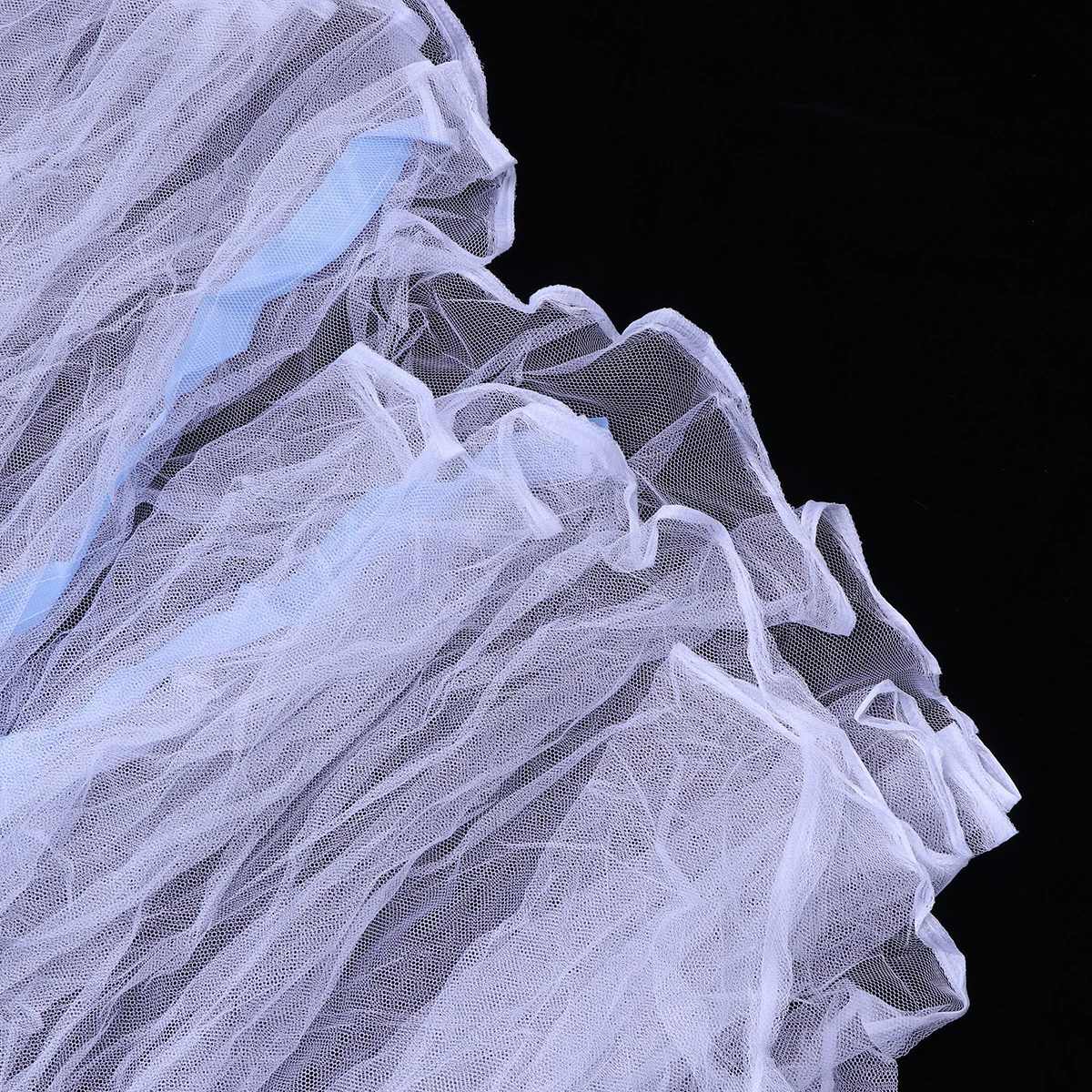 أنيقة الأزرق الدانتيل سرير الطفل صافي جولة قبة التهوية آمنة خفيفة الوزن سهلة التركيب حالمة النوم الديكور مظلة السرير #1