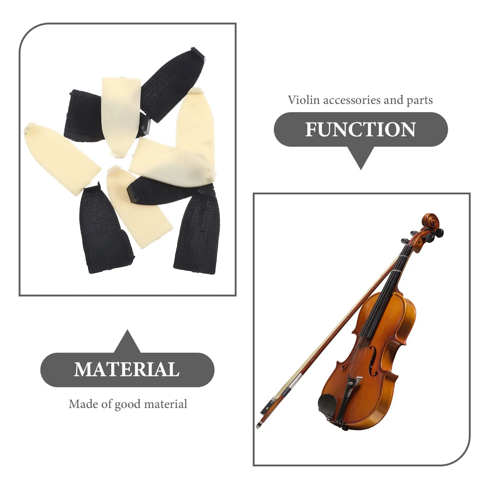 

10Pcs Violin Bow Tips Plastic Smooth Finish Violin Bow Repair Parts Stringed Instruments Accessories Violinist Gift