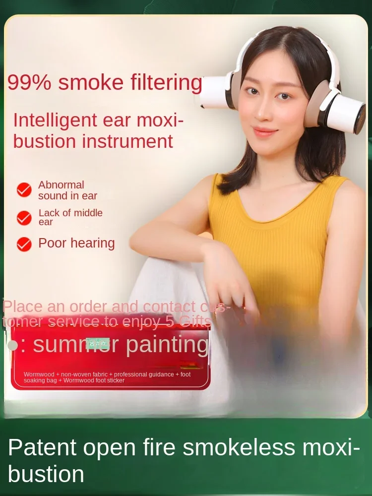 Instrument Moxibustion Smoked EarBox Ear Therapy  Stand Head Instrument