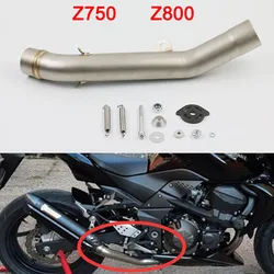 Z750 Z800 Motorcycle Exhaust Muffler 51mm Link Middle Tube Connect Pipe For KAWASAKI Z750 2004 - 2008 Z800 2013 - 2016 Year