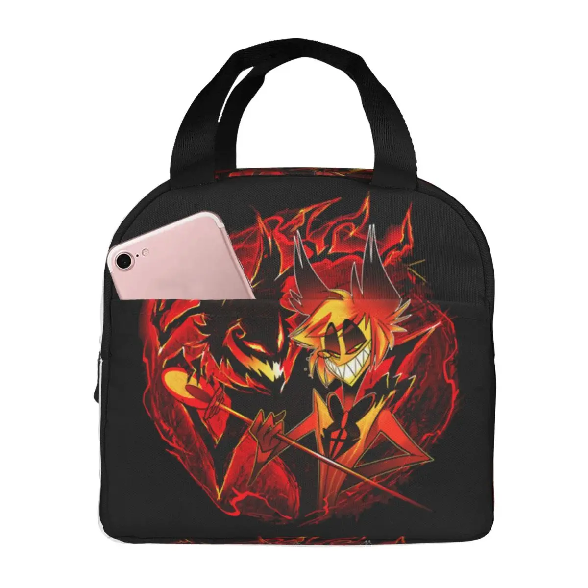 Hazbins Anime Animation Hotel Thermal Insulated Lunch Bags Women Portable Lunch Container Work School Travel Storage Food Box