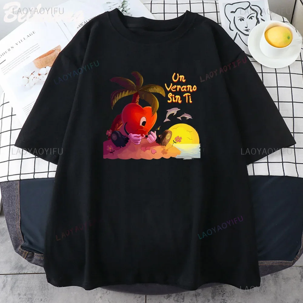 سيئة الأرنب أون فيرانو الخطيئة تي مطبوعة تي شيرت سيدة الرجال الكلاسيكية س الرقبة مضحك 90S Ullzang نمط Camisetas Ropa Mujer تي شيرت على طراز هاراجوكو