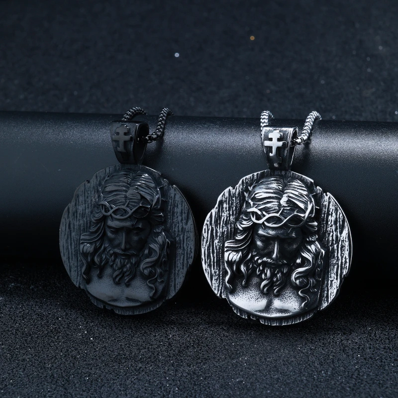 خمر سانت بنديكت المعلقات قلادة الفولاذ المقاوم للصدأ اللؤلؤ سلسلة مجوهرات هدية حفلة