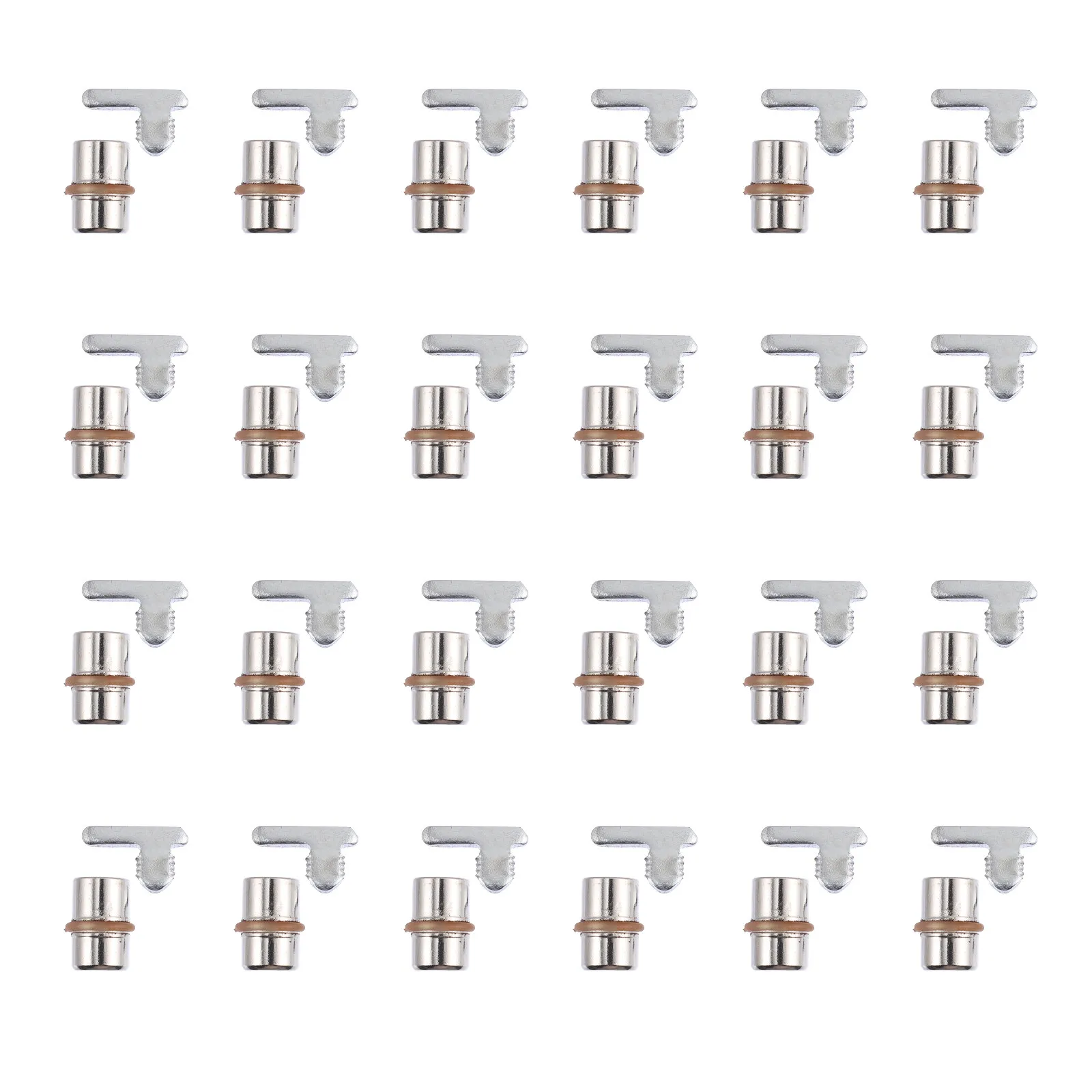 

24Pcs Iron Shelf Support Pegs Durable Safe Rustproof Smooth Surface Easy Install for Cabinets Cupboards Furniture