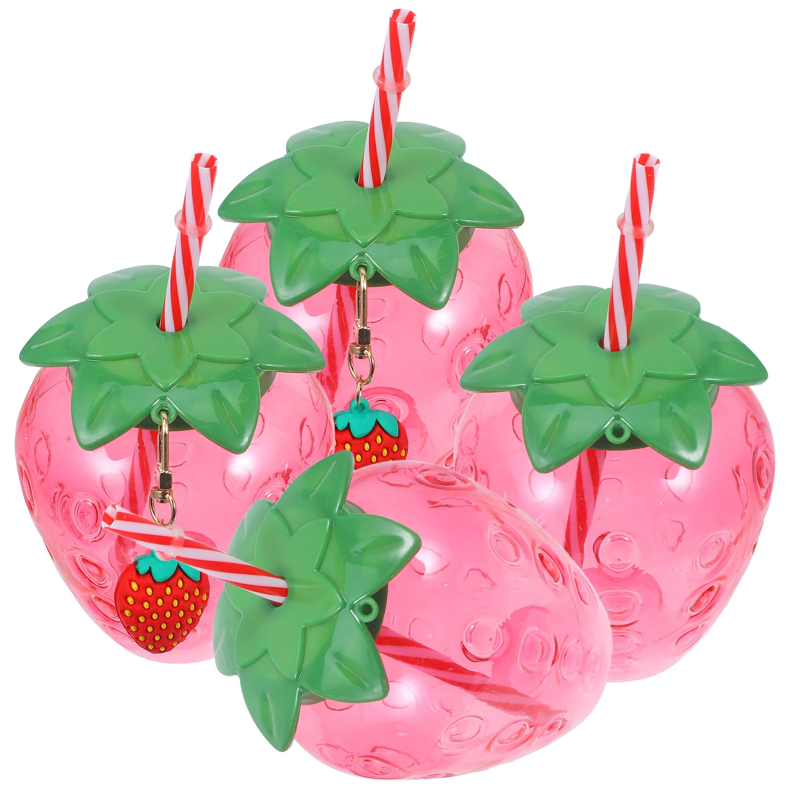 

4 Pcs Strawberry Bubbles Party Favors Sippy Cup Drinks Can Insulated Mug Bottles Strawberries