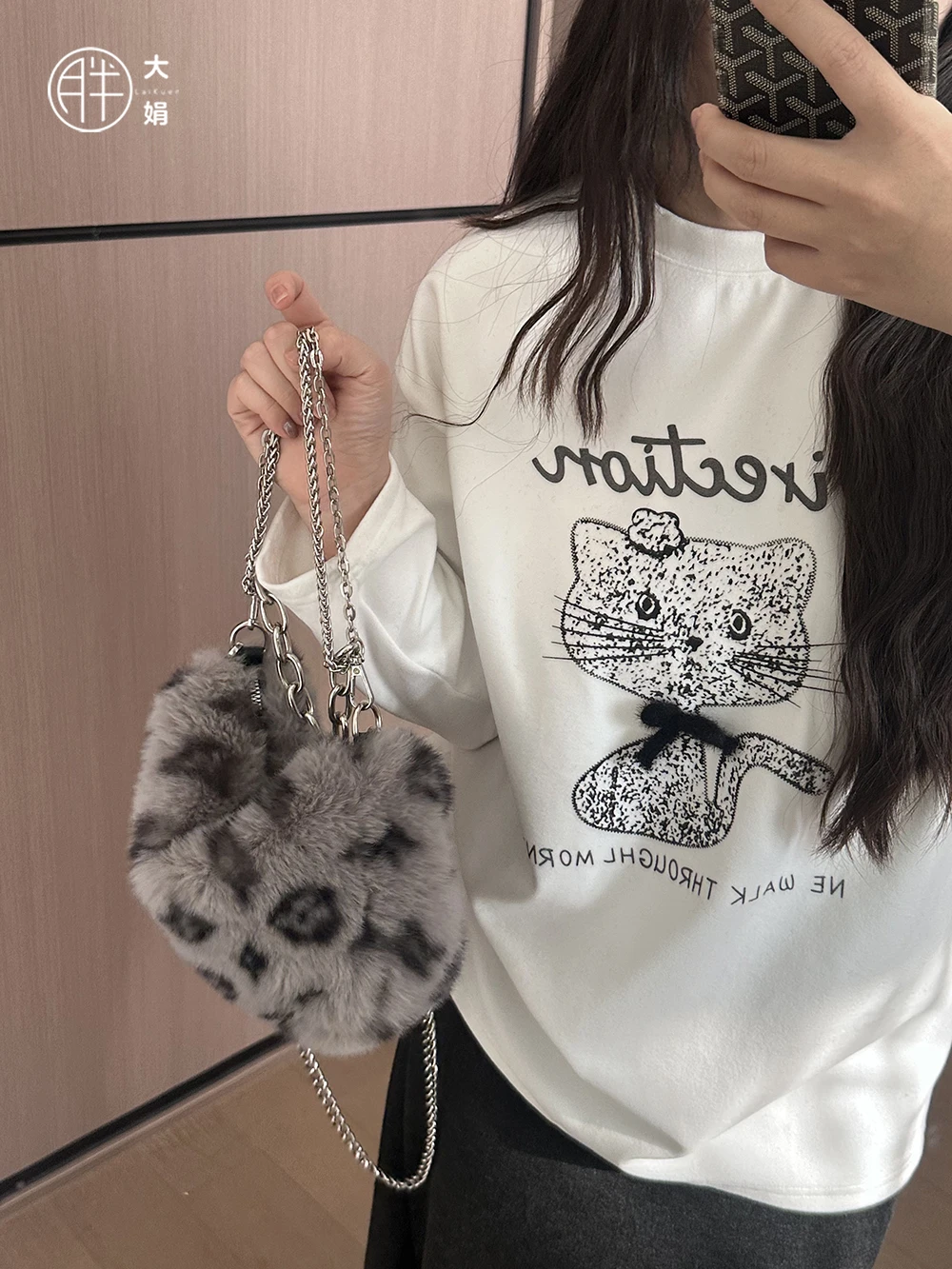 

Thiened Cartoon Netie T Loose Overhead Base Layer irt Women's Spring Autumn Winter Casual Long Sve round Ne T-...