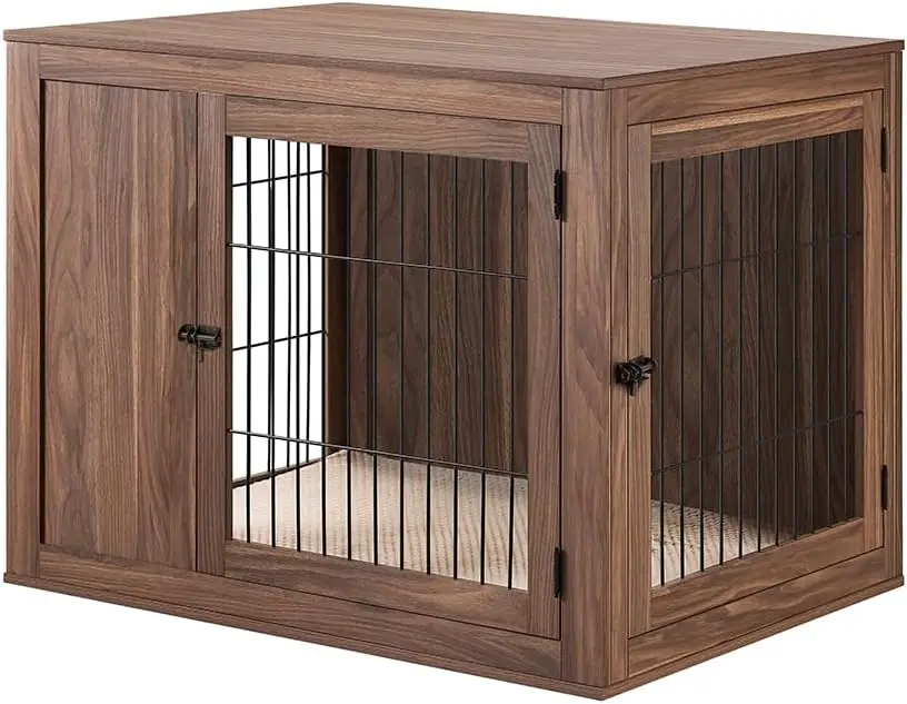 

38.5 Inch Furniture Style Dog Crate for Medium Large Dogs, Indoor Aesthetic Dog Stuff Kennel, Modern Decorative Wood Wire Cage