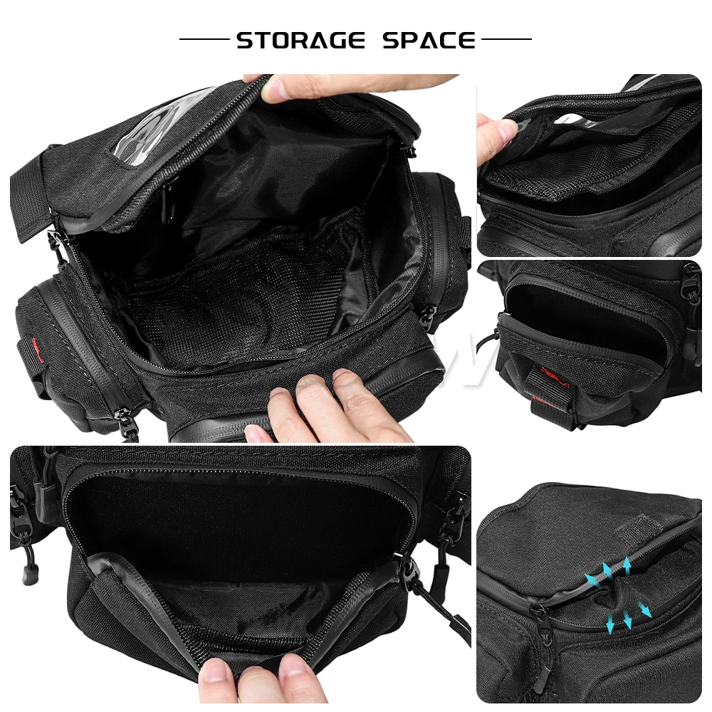 Motorcycle Handlebar Bag for Vespa GTS300 TMAX 560 530 Xmax Fuel Tank Windscreen Touch Screen Phone & Earphone Storage Bag