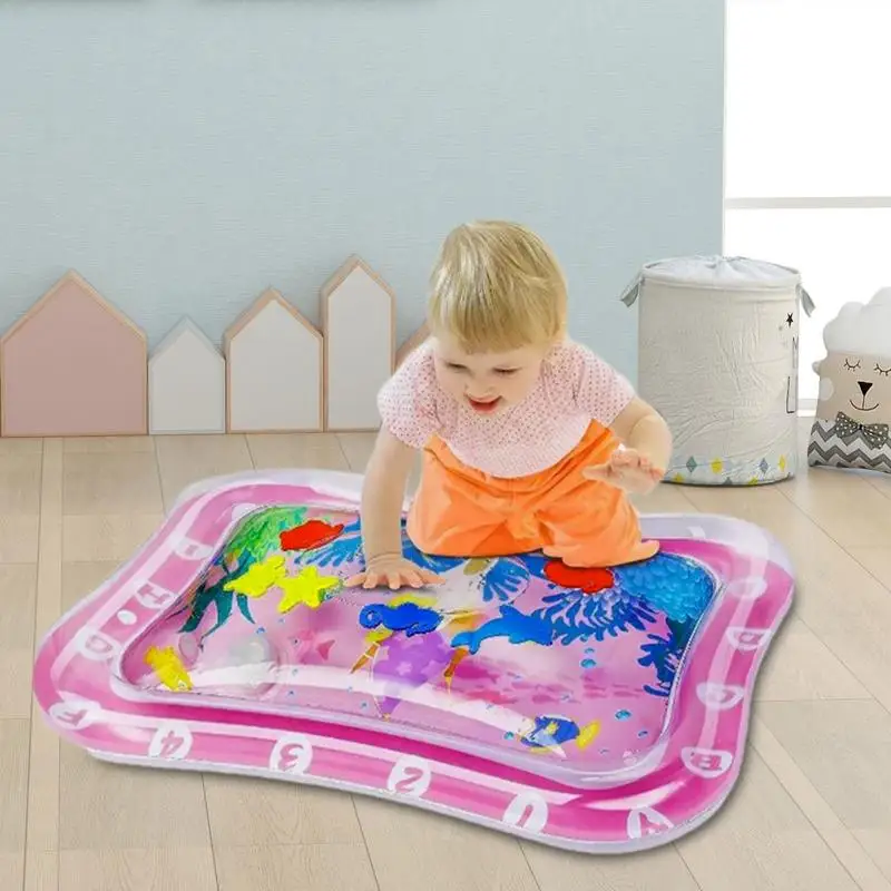 Tummy Time Water Mat Ice Cool Inflatable Mat For Water Play Inflatable Play Mat Water Cushion Kids Toys For Kids Children Boys