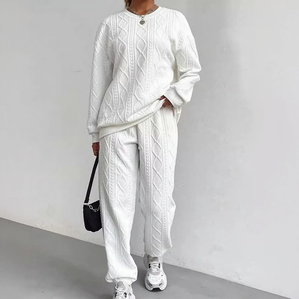 Casual Fit Suit Trousers Set No Decoration Fashionable Women's Long Pants Outfit Suitable For Various Occasions