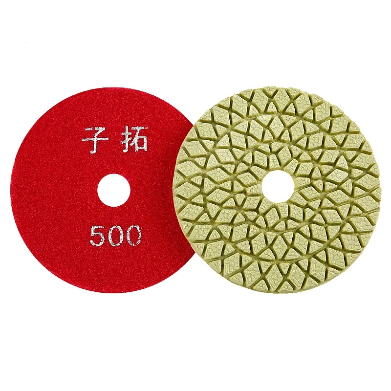 7-teiliges Set 4 Zoll 100mm Diamant-Harz-Polierpads Nass-Schleifscheibe zum Schleifen und Polieren von Stein, Granit, Marmor, Keramikfliesen – Detail 13