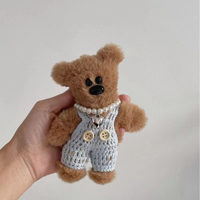 Kalung mutiara mainan rumah bermain, miniatur boneka katun aksesoris kalung mutiara Mini rumah bermain