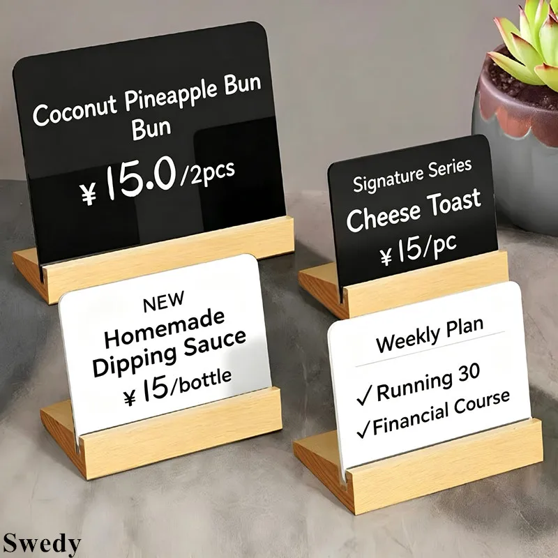 5 Pieces 105x90mm Table Number Stand Small Chalkboard Stand Restaurant Price List Blackboard Stand Price Label Sign Decorative