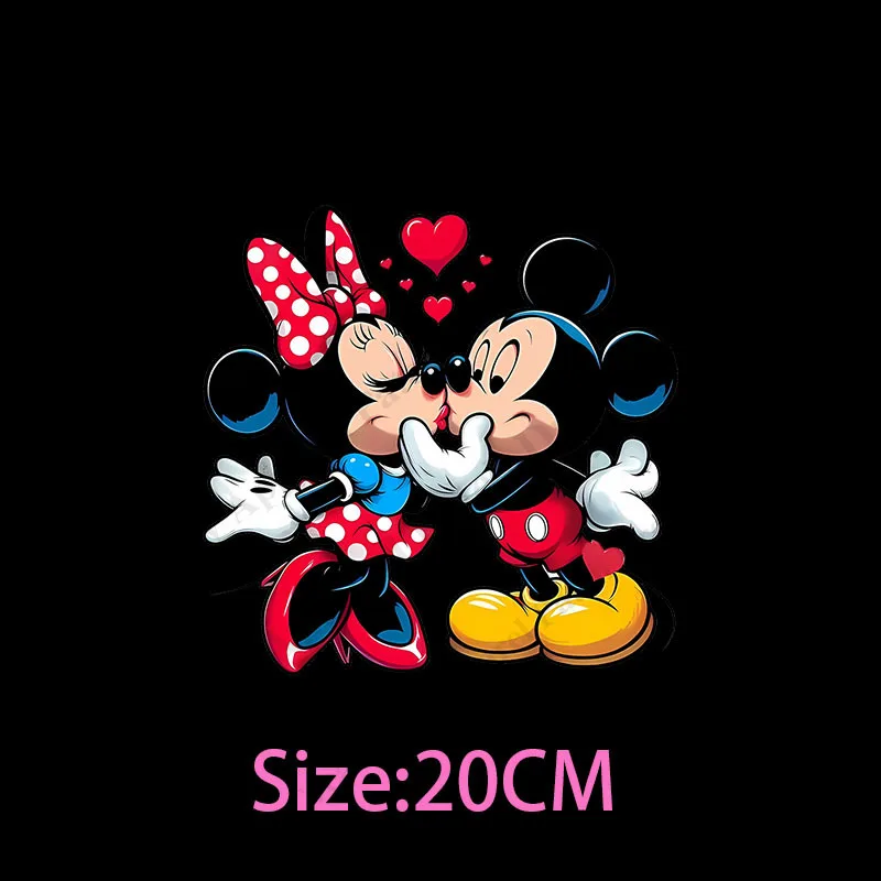 Mickey Minnie Mouse Patches Heat Transfers for Clothes Iron on Transfers Clothing Patch on Clothes DIY T-shirt Hoodie Accessory