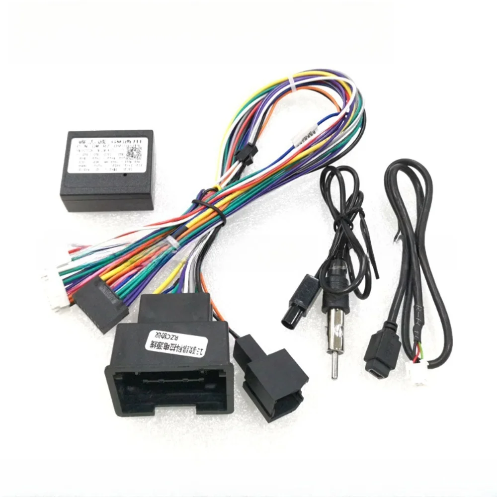 Raise Canbus Box Decoder Adapter GM-RZ-09 For Buick Encore/ Opel Moka Astra Android 2 Din GPS Radio 16 Pin Power Wiring Cable