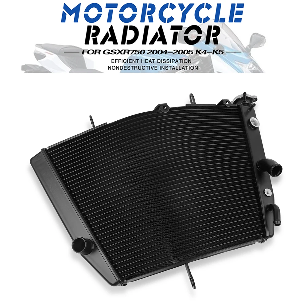 Motorcycle CNC Engine Radiator Cooler Cooling Water Tank For Suzuki GSXR600 GSXR750 GSX-R GSXR 600 750 K4 K5 2004-2005