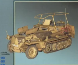 World War II Sd.Kfz.250 War Vehicle 3D Paper Model Diy