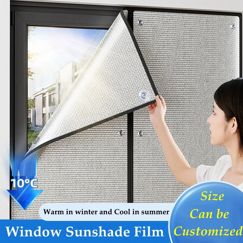 Window Glass Shading Film Sun Shade Protector Pad Room Office Sunshine Room Insulation Film Anti UV Sunshade Aluminum Foil