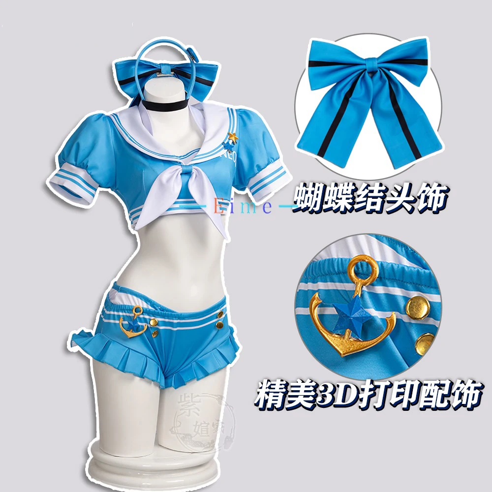 

Nien Cosplay Costume Game Nikke Victory Swimsuit Women Sexy Party Suit Anime Swimwear Halloween Carnival Uniforms Custom Made