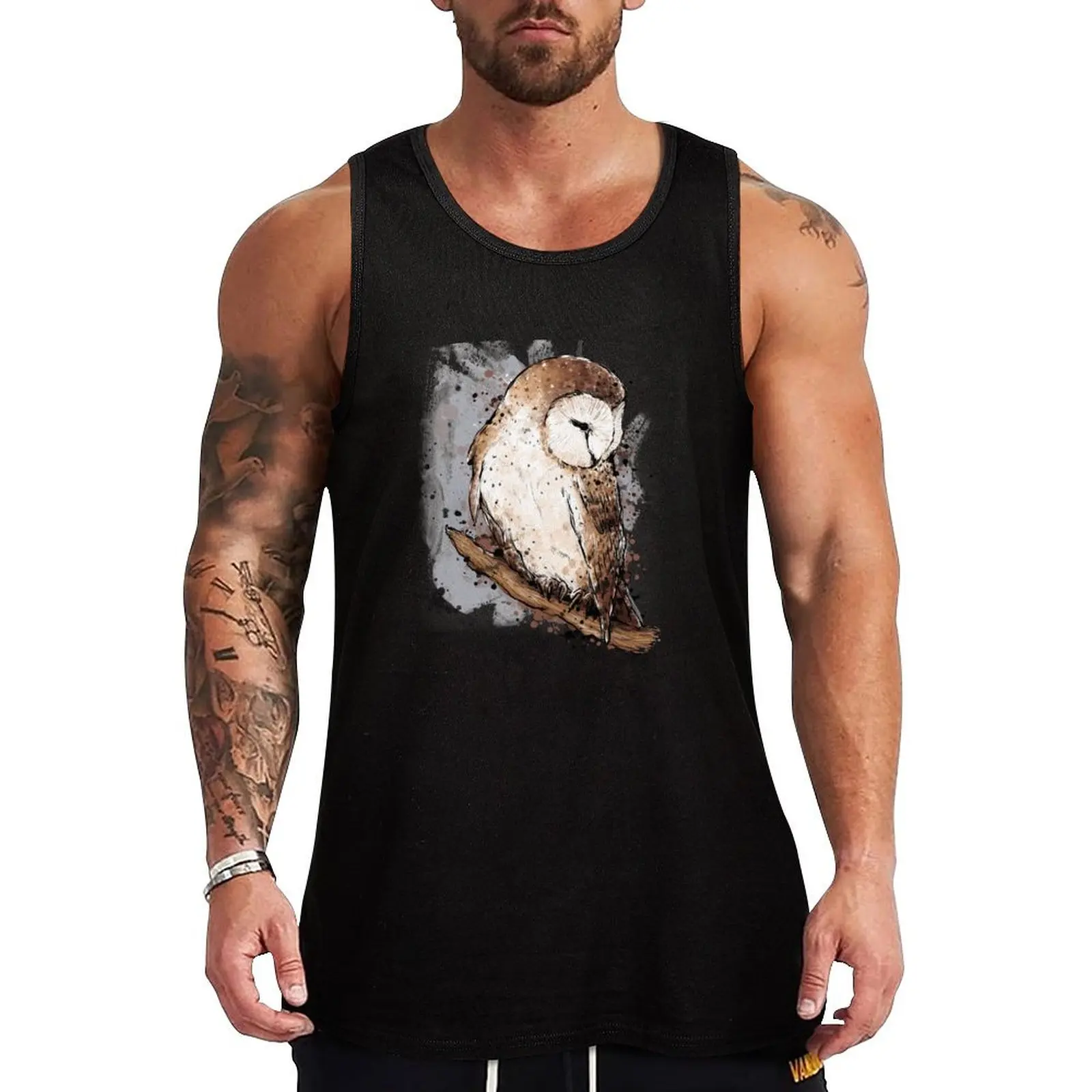 

Barn Ink Tank Top Men's tops Men's sleeveless gym shirts gym clothes men mens clothing