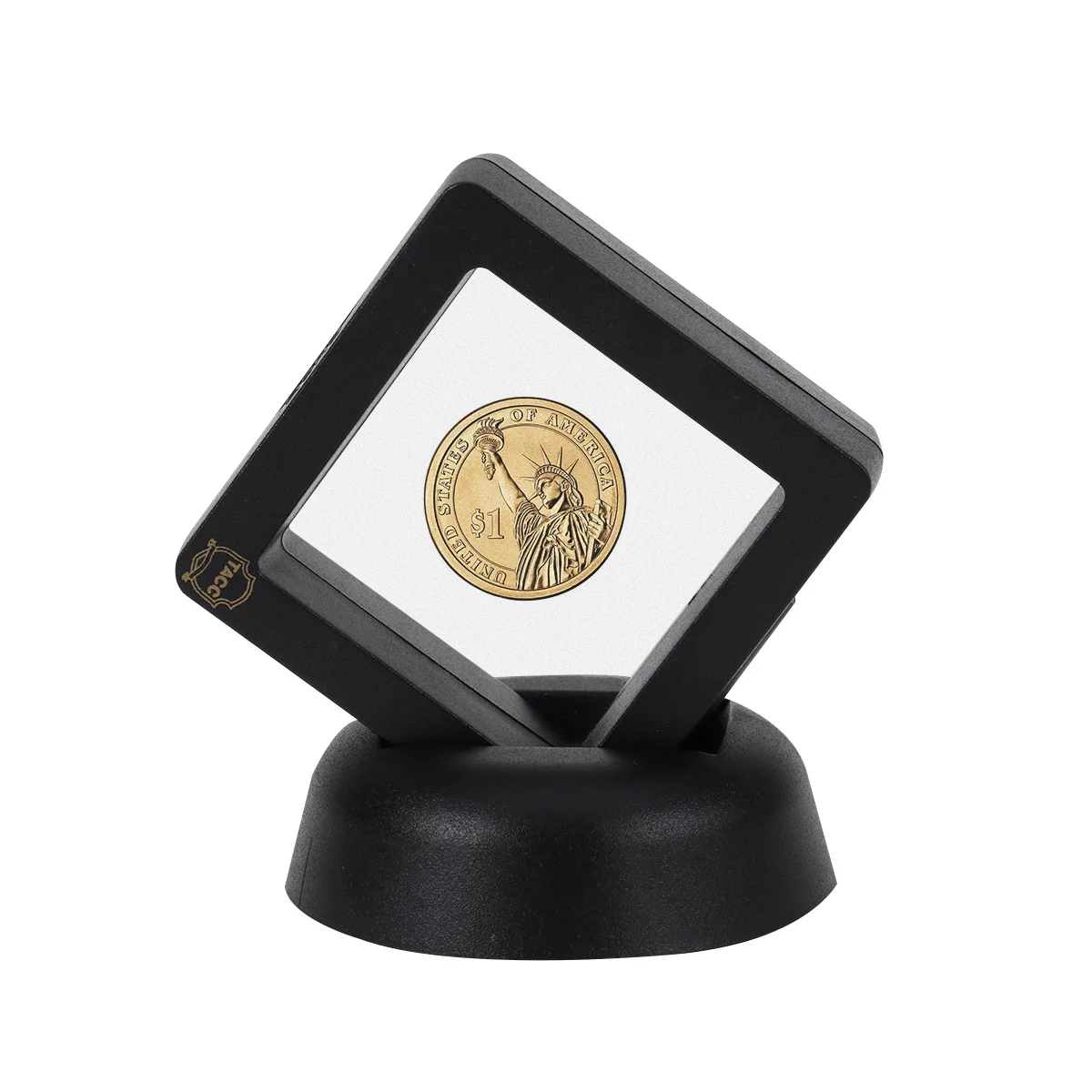 

4Pcs Coin Display Stand Sturdy Pe Material Transparent Case Practical Display Rack for Coins Medals Collectibles