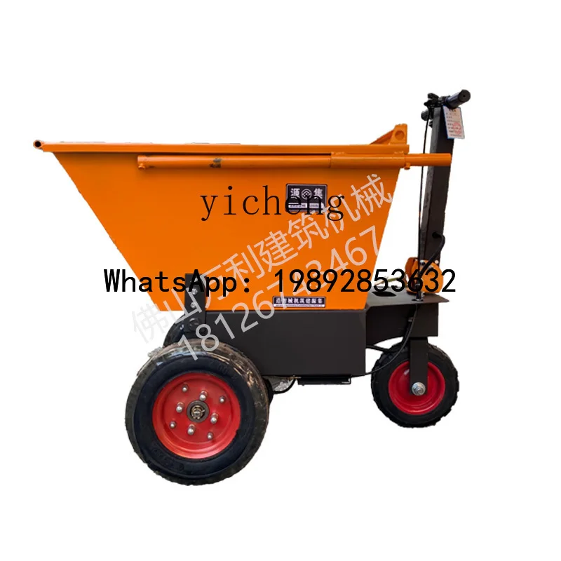 ZZconstruction site small hand push ash bucket truck handling pull mortar manure transfer feed thickened tipping bucket tricycle