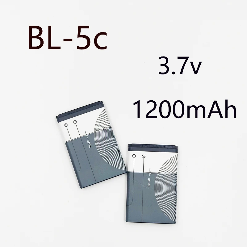 3.7V 1200mAh Battery BL-5C BL5C BL 5C Rechargeable Batteries For Nokia 2112 2118 2255 2270 2280 2300 2600 2610 3125 3230