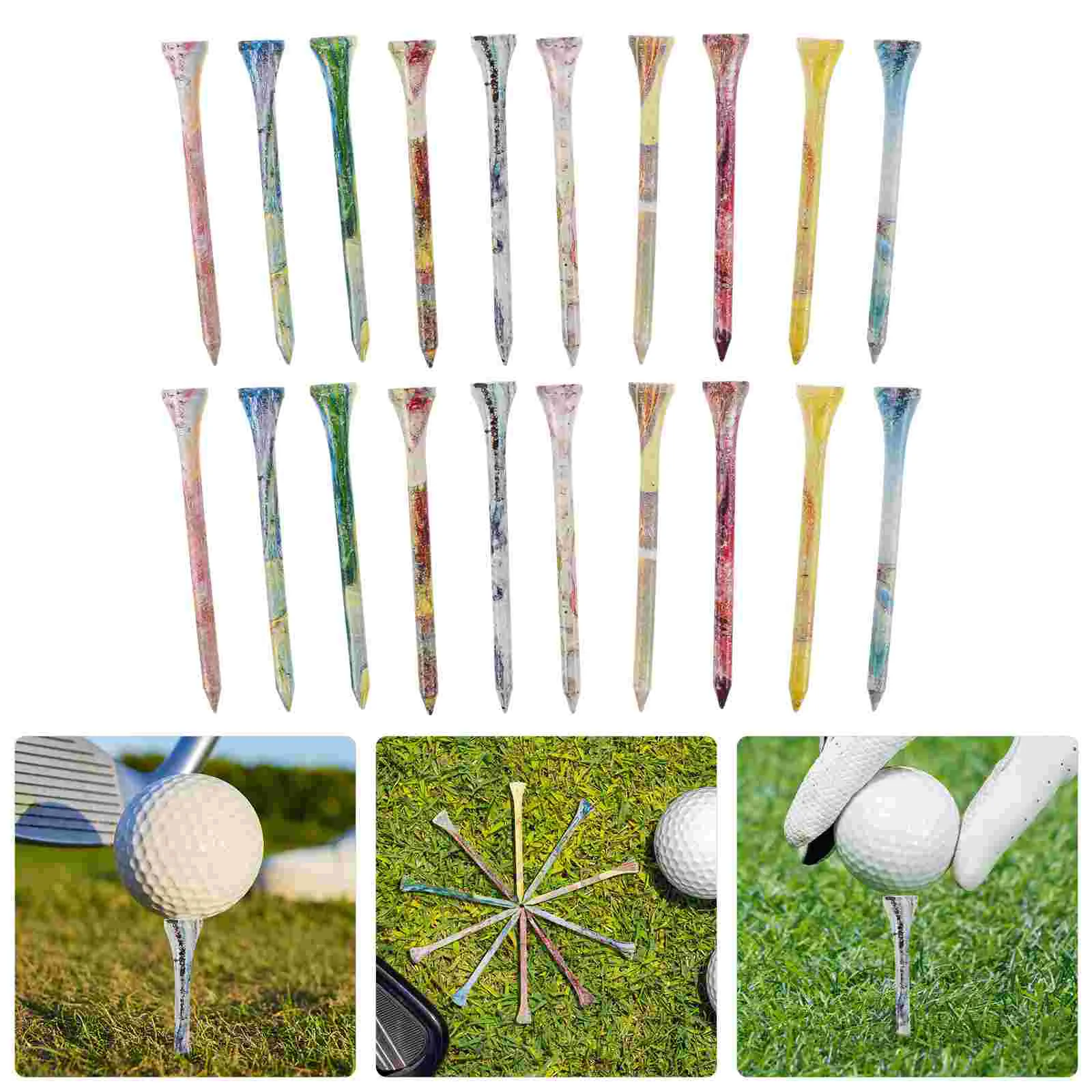 50 Pcs Golf Spike Golfs Accessories Convenient Tees Professional Stands Holders Ball