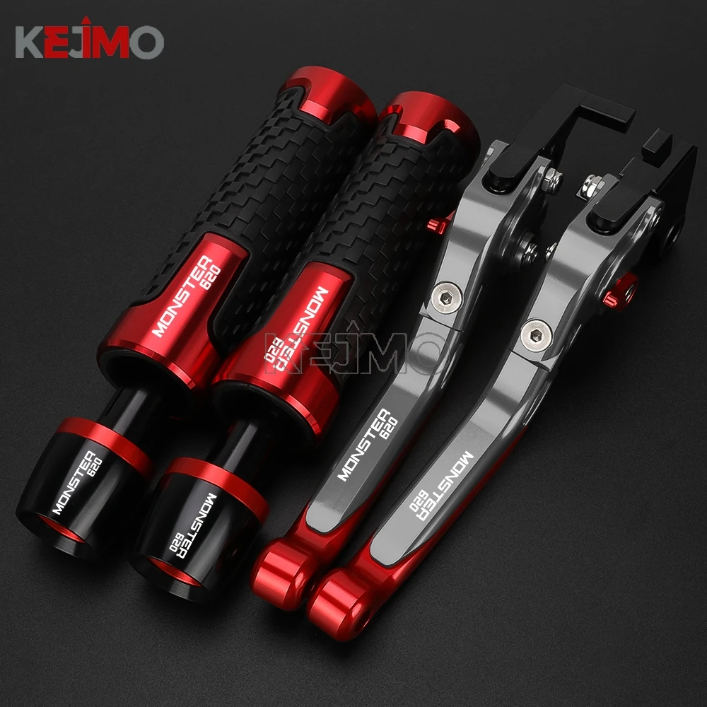 اكسسوارات ل دوكاتي 620 الوحش 620 الوحش 2003-2006 دراجة نارية دواسة فرامل عتلات المقود القبضات مقود قبضة ينتهي #3