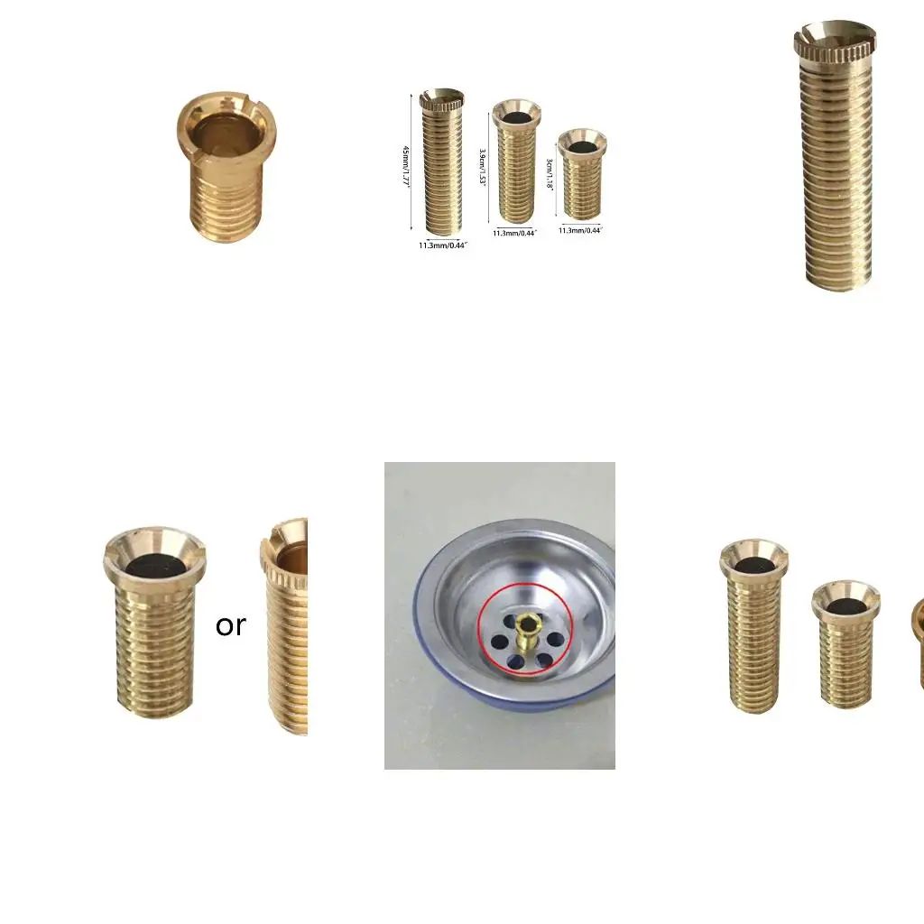 Copper Skin Strainer Plug Screw Bolts Threaded Screw Connector Durable