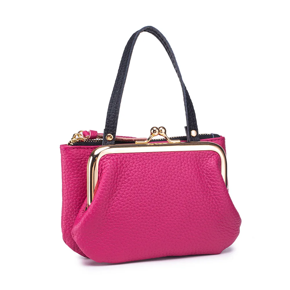 

Новинка 2025 года, кошелек для монет из натуральной кожи, мини-мягкий кошелек из коровьей кожи, женский короткий держатель для карт, клатч из воловьей кожи