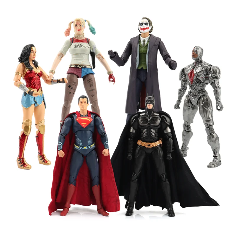 1/9 liga da justiça figura o batman superman aquaman mera harley quinn figuras de ação pvc coleção modelos brinquedos presente