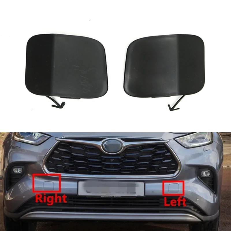 

For Toyota Highlander KLUGER XU70 2021 2022 2023 2024 Unpainted Front Bumper Tow Hook Eye Hole Cover Lid Trailer Cap Shell