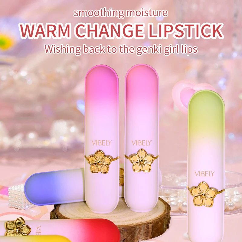 Colour Changing Lip Balm LongLasting Temperature Change Fruit Lipstick Moisturize Lip Stick Makeup Cosmetics Women Beauty Gift