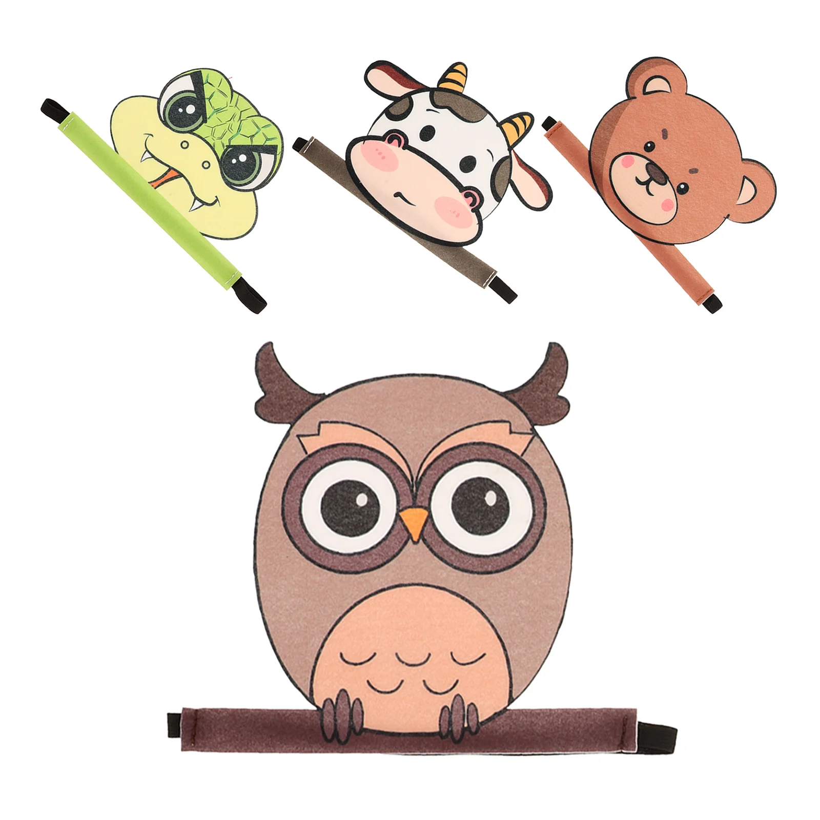 

4 Pcs Animal Headdress Set Costumes for Kids 2025 Snake Headpiece Props Animals Felt Masks Bopper Party Headbands Ears Has