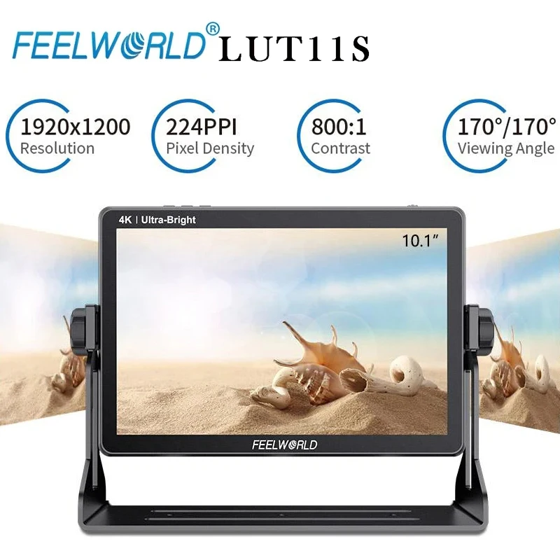 FEELWORLD LUT11S LUT11H DSLR-камера, полевой монитор, 2000 нит, ультра яркий сенсорный экран IPS, 3DLUT, 3G-SDI, совместимый с HDMI